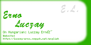 erno luczay business card